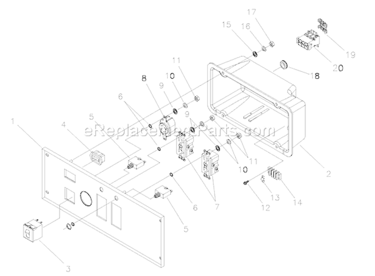 Page B Diagram and Parts List for 030244-2  Briggs and Stratton Generator
